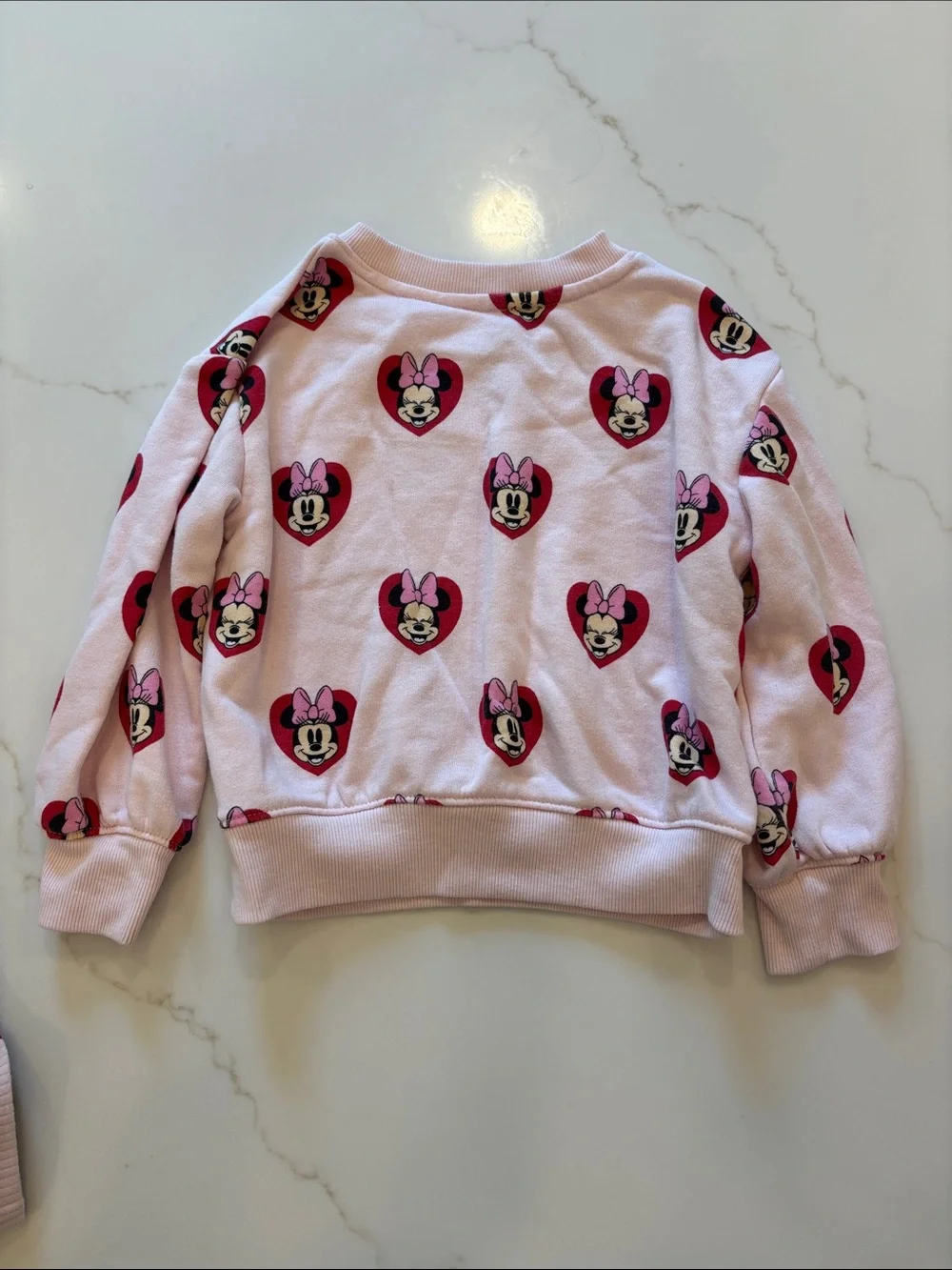 Disney Pink Minnie Mouse Heart Pajama Set - Light Pink & Red